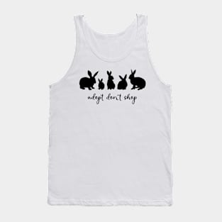 Adopt Don't Shop Bunny Edition (black) Tank Top